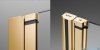 Radaway Nes Gold KDD B / KDD I kabina 80x80cm lewa złoty połysk przejrzyste 10024080-09-01L/10015080-09-01R